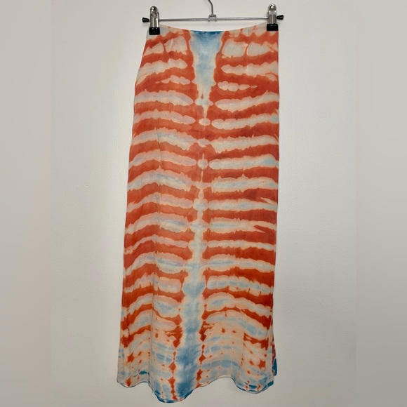 Sheer Tie Dye Wrap Skirt | LA VI | Size S - Picture 2 of 3